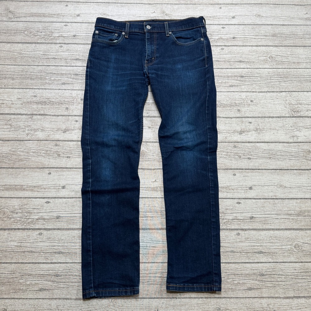 Levi's 511 Jeans Men's 33x32 Blue Dark Wash Denim Slim Fit Straight Leg Mid Rise